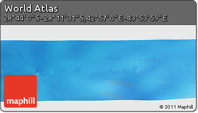 Physical Panoramic Map of the Area around 28° 27' 45" S, 43° 25' 29" E