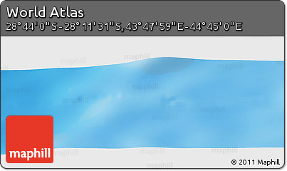 Physical Panoramic Map of the Area around 28° 27' 45" S, 44° 16' 29" E