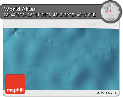 Satellite 3D Map of the Area around 28° 27' 45" S, 48° 31' 29" E