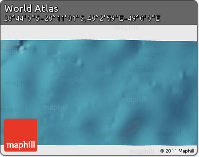 Satellite 3D Map of the Area around 28° 27' 45" S, 48° 31' 29" E