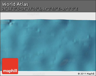 Satellite 3D Map of the Area around 28° 27' 45" S, 48° 31' 29" E