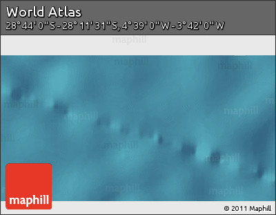 Satellite 3D Map of the Area around 28° 27' 45" S, 4° 10' 30" W