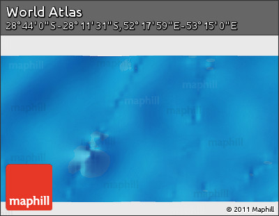 Physical 3D Map of the Area around 28° 27' 45" S, 52° 46' 29" E