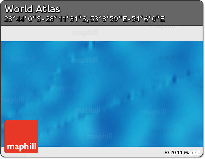 Physical 3D Map of the Area around 28° 27' 45" S, 53° 37' 30" E