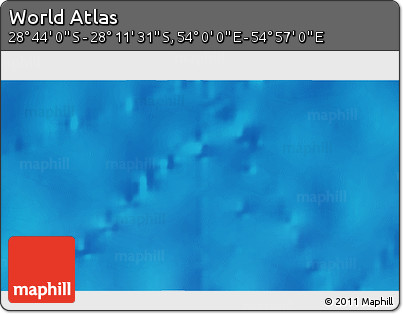 Physical 3D Map of the Area around 28° 27' 45" S, 54° 28' 30" E