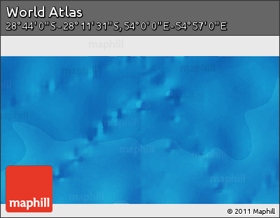 Political 3D Map of the Area around 28° 27' 45" S, 54° 28' 30" E