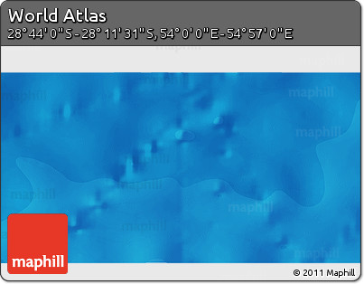 Political 3D Map of the Area around 28° 27' 45" S, 54° 28' 30" E