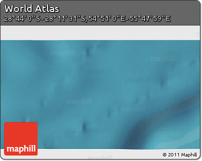 Satellite 3D Map of the Area around 28° 27' 45" S, 55° 19' 30" E