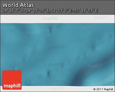 Satellite 3D Map of the Area around 28° 27' 45" S, 55° 19' 30" E