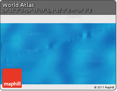 Physical 3D Map of the Area around 28° 27' 45" S, 5° 10' 30" E