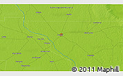 Physical 3D Map of the area around 28° 27' 45" S, 62° 49' 30" W