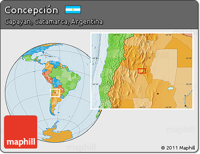 Political Location Map of Concepción