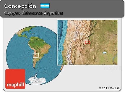 Satellite Location Map of Concepción