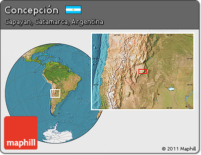 Satellite Location Map of Concepción