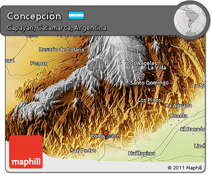Physical Panoramic Map of Concepción
