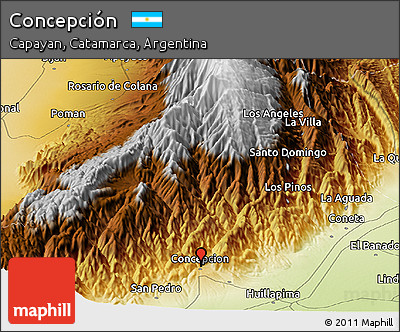 Physical Panoramic Map of Concepción