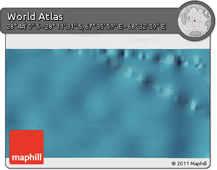 Satellite 3D Map of the Area around 28° 27' 45" S, 68° 4' 29" E