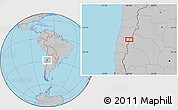 Gray Location Map of the area around 28° 27' 45" S, 69° 37' 30" W