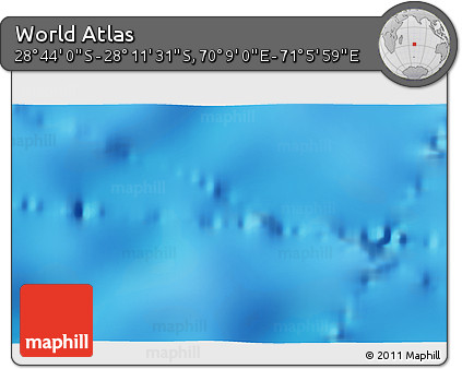 Physical 3D Map of the Area around 28° 27' 45" S, 70° 37' 30" E