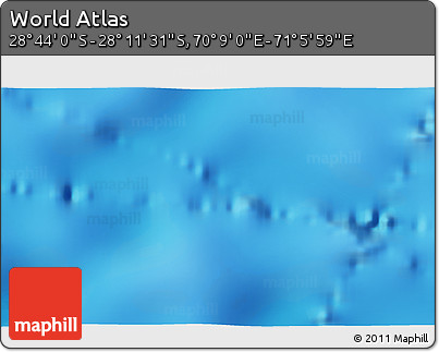 Physical 3D Map of the Area around 28° 27' 45" S, 70° 37' 30" E