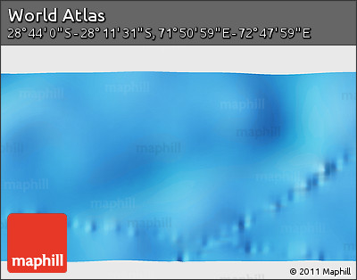 Physical 3D Map of the Area around 28° 27' 45" S, 72° 19' 29" E