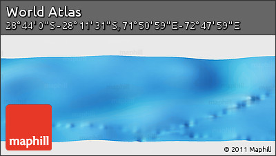 Physical Panoramic Map of the Area around 28° 27' 45" S, 72° 19' 29" E