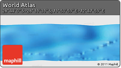 Physical Panoramic Map of the Area around 28° 27' 45" S, 72° 19' 29" E