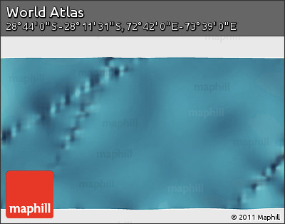Satellite 3D Map of the Area around 28° 27' 45" S, 73° 10' 30" E