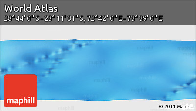 Physical Panoramic Map of the Area around 28° 27' 45" S, 73° 10' 30" E