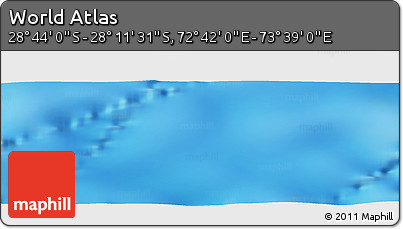 Physical Panoramic Map of the Area around 28° 27' 45" S, 73° 10' 30" E