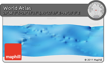 Physical Panoramic Map of the Area around 28° 27' 45" S, 74° 1' 30" E