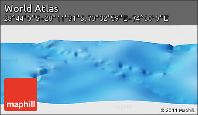Physical Panoramic Map of the Area around 28° 27' 45" S, 74° 1' 30" E