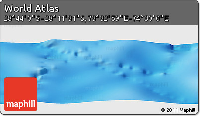 Physical Panoramic Map of the Area around 28° 27' 45" S, 74° 1' 30" E