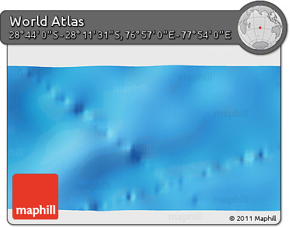 Physical 3D Map of the Area around 28° 27' 45" S, 77° 25' 30" E