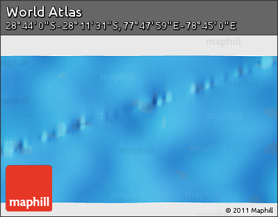 Physical 3D Map of the Area around 28° 27' 45" S, 78° 16' 30" E