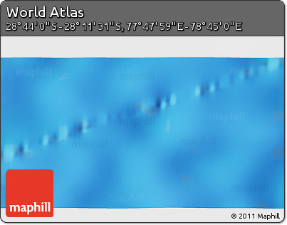Physical 3D Map of the Area around 28° 27' 45" S, 78° 16' 30" E