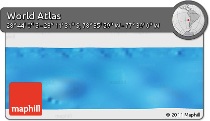 Physical Panoramic Map of the Area around 28° 27' 45" S, 78° 7' 30" W