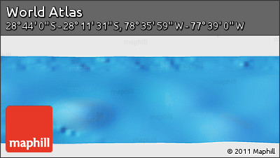 Physical Panoramic Map of the Area around 28° 27' 45" S, 78° 7' 30" W