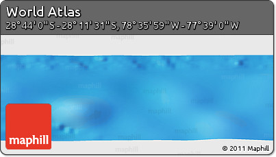 Physical Panoramic Map of the Area around 28° 27' 45" S, 78° 7' 30" W