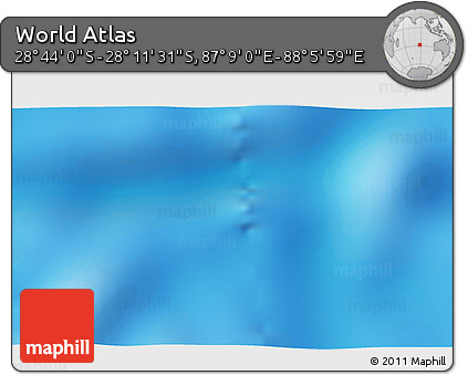 Physical 3D Map of the Area around 28° 27' 45" S, 87° 37' 30" E