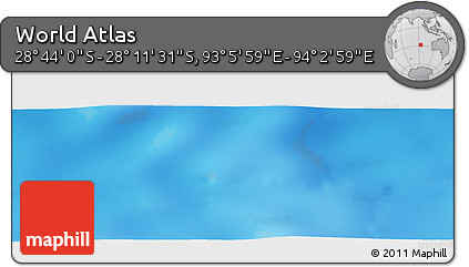 Physical Panoramic Map of the Area around 28° 27' 45" S, 93° 34' 29" E