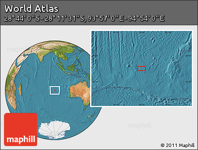 Satellite Location Map of the Area around 28° 27' 45" S, 94° 25' 30" E