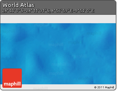Physical 3D Map of the Area around 28° 27' 45" S, 9° 25' 30" E