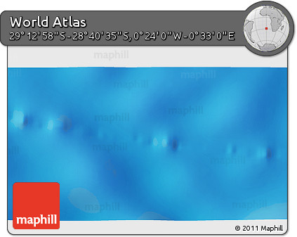 Physical 3D Map of the Area around 28° 56' 46" S, 0° 4' 30" E