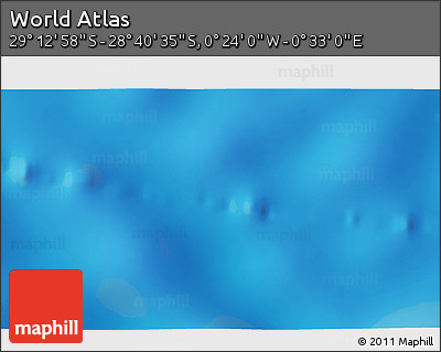 Physical 3D Map of the Area around 28° 56' 46" S, 0° 4' 30" E