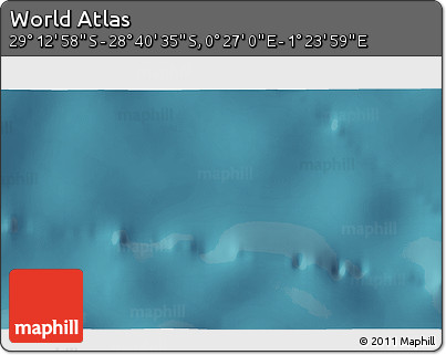 Satellite 3D Map of the Area around 28° 56' 46" S, 0° 55' 29" E