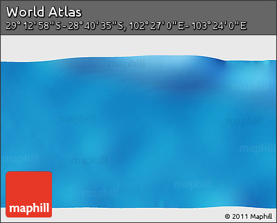 Physical 3D Map of the Area around 28° 56' 46" S, 102° 55' 30" E