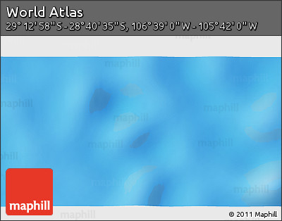 Physical 3D Map of the Area around 28° 56' 46" S, 106° 10' 30" W