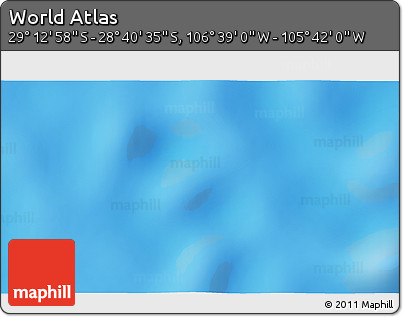Physical 3D Map of the Area around 28° 56' 46" S, 106° 10' 30" W