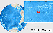 Shaded Relief Location Map of the area around 28° 56' 46" S, 106° 10' 30" W